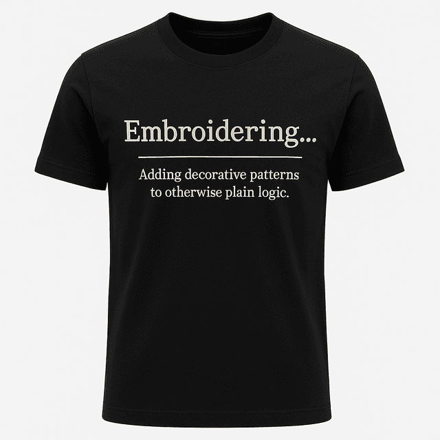 Embroidering Definition Tee