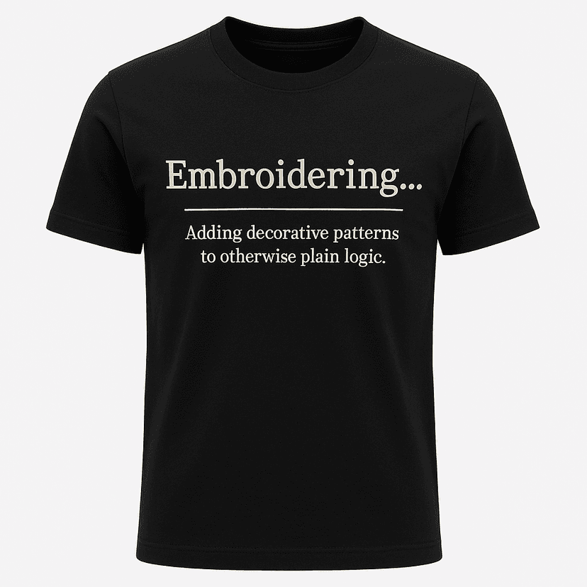 Embroidering Definition Tee