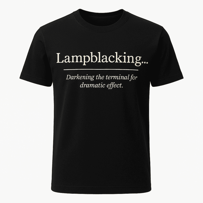 Lampblacking Definition Tee