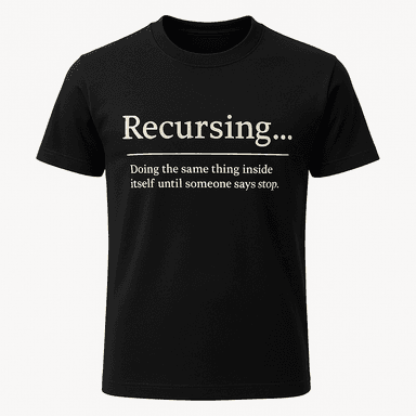 Recursing Definition Tee