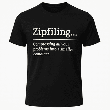 Zipfiling Definition Tee
